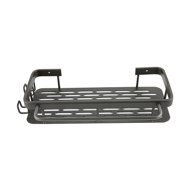 10806 Rectangular Wall Mounted Shower Shelf Toothbrush Holder with Hollow Design