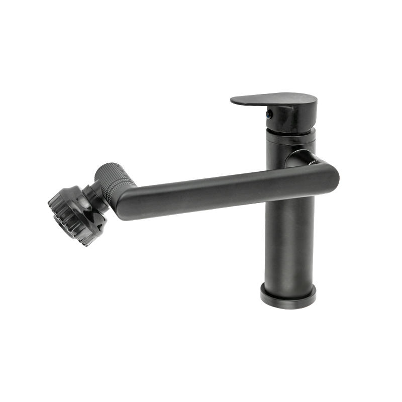 11304 Stainless Steel Rotary Swing Washbasin Faucet Pillar Type Basin Tap
