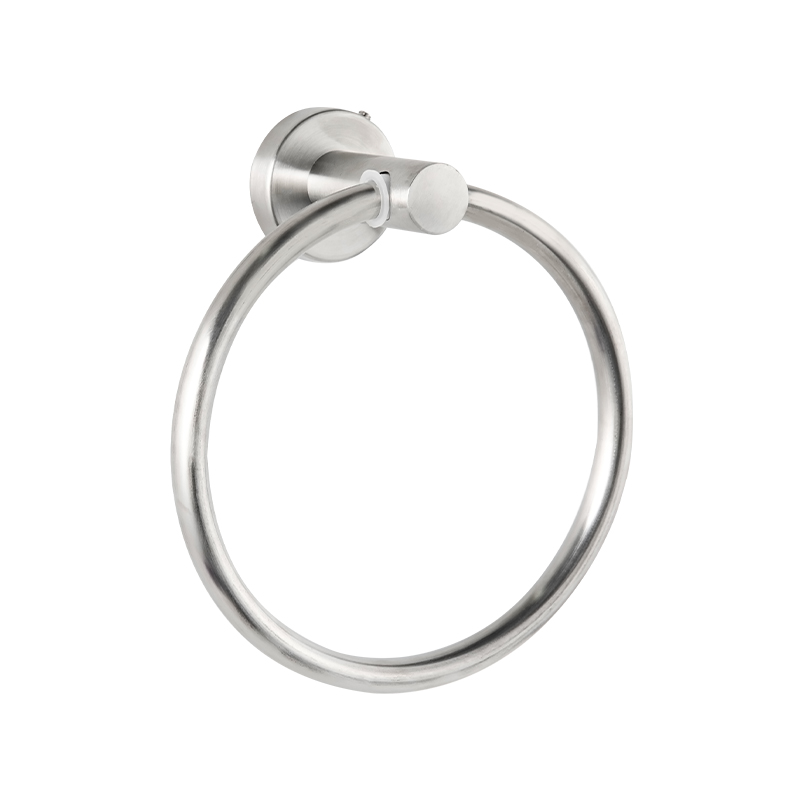 11102 Mirror Polish/Brushed/Black Painted Round Wall Mounted Towel Ring