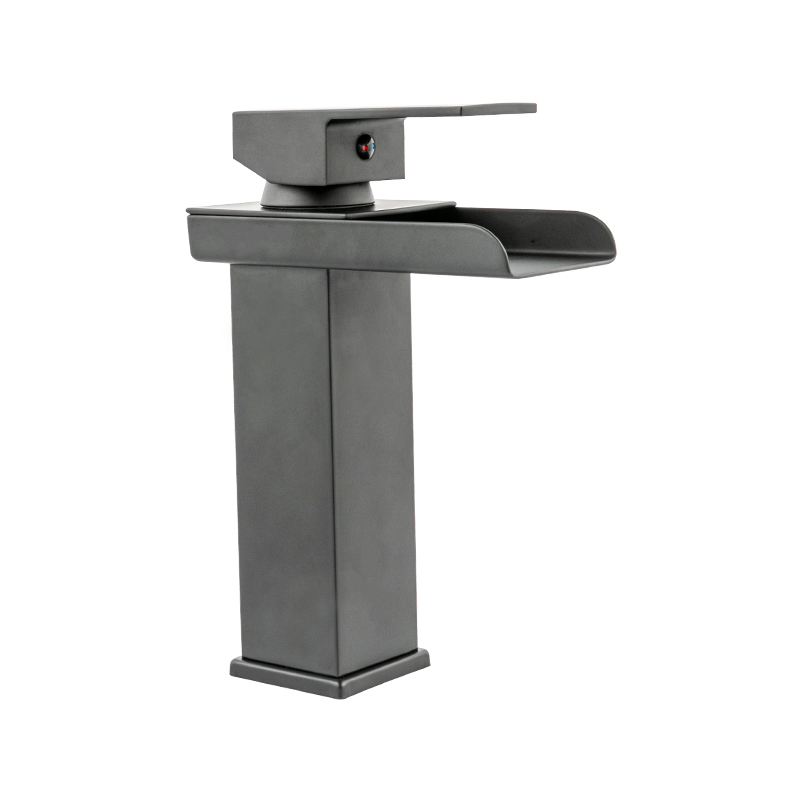 11307 Single Handle Waterfall Spout Stainless Steel Hot And Cold Water Sink Faucet