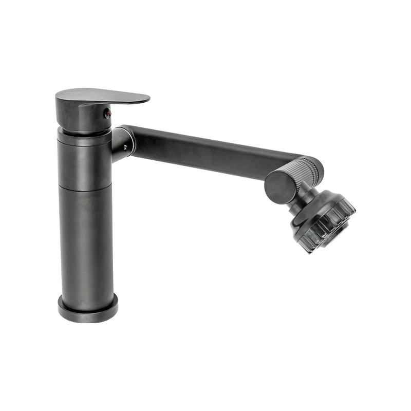 11304 Stainless Steel Rotary Swing Washbasin Faucet Pillar Type Basin Tap