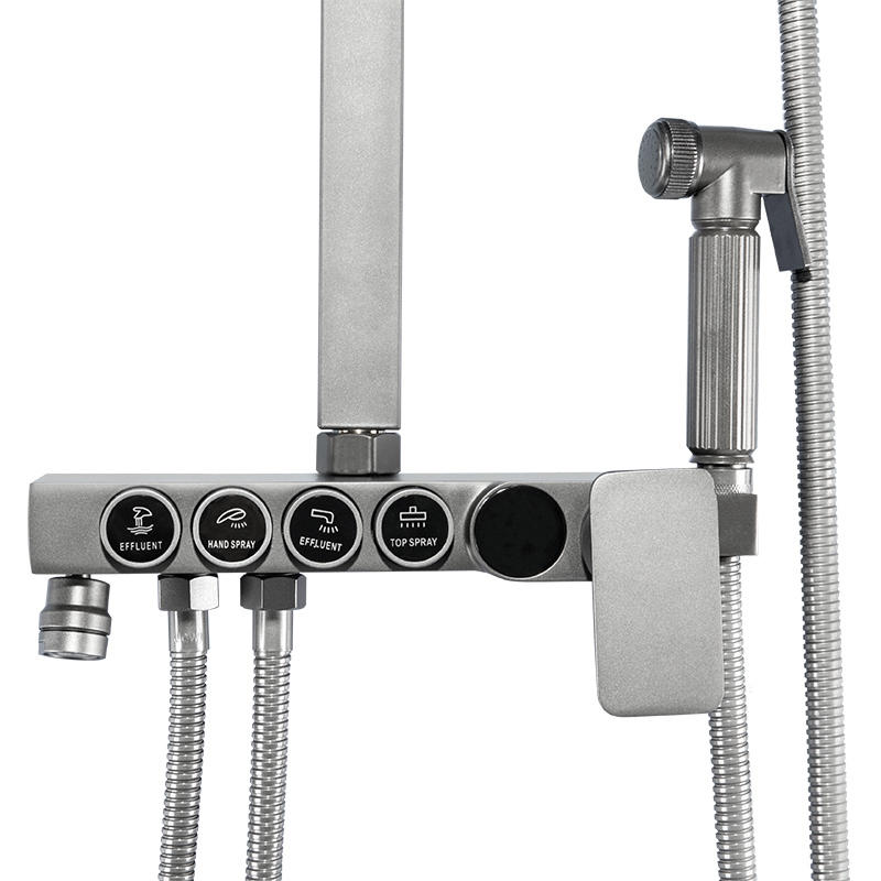 11408 Square Top Spray Dual Shower Column Can Be Easily Switched